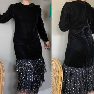Vintage Velvet Tulle Dress